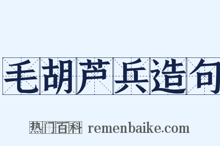 毛胡芦兵造句是什么意思的图片